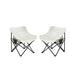 Giga outdoor camping chair set with two portable, folding chairs featuring durable steel frames and comfortable seating.