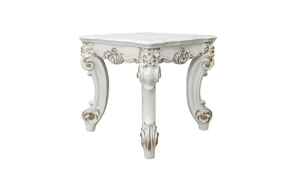 Manufactured Wood Square End Table - Antique Pearl