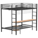 Bettoni full-over-twin workstation bunk bed in matte black by CoasterEveryday