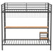 Bettoni full-over-twin workstation bunk bed in matte black by CoasterEveryday