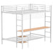 Bettoni Full-Over-Twin Workstation Bunk Bed by CoasterEveryday in matte white finish