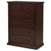 Sumerlin 6-drawer bedroom chest of drawers in cappuccino finish, made by CoasterEveryday, showing the sleek furniture design.