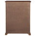 CoasterEveryday Sumerlin 6-drawer bedroom chest of drawers in cappuccino finish, showing the sleek wooden furniture with six spacious drawers.