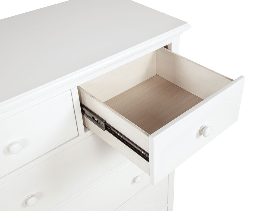 White Sumerlin 6-drawer bedroom chest of drawers by CoasterEveryday, showing the furniture with clean lines and ample storage space.
