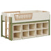 Evren Twin Storage Loft Bed 4-Piece Set by CoasterEveryday with bookcases in a tri-tone finish