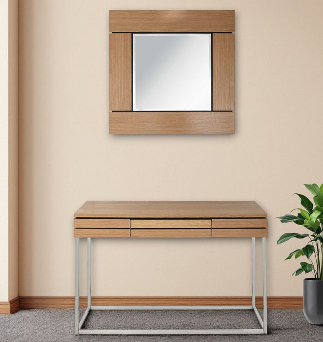 Sled Console Table And Drawers (Set of 2) - Brown And Silver