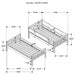 Natural Dakota Wood twin over twin bunk bed from CoasterEveryday, featuring a sturdy twin-sized frame with wood finish.