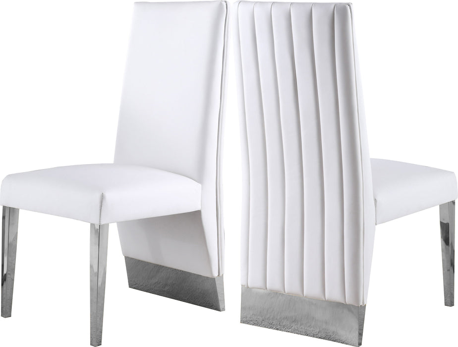 Porsha - Dining Chair Set - Chrome Base