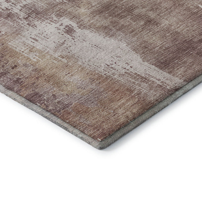 10' X 14' Abstract Washable Area Rug With UV Protection (696014) - Blush / Ivory