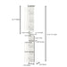 Giga white slim tall bathroom linen cabinet with adjustable shelves, two doors, freestanding storage for bathroom organization