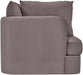 Velvet upholstered stationary chair by Meridian Furniture featuring a sleek design and plush fabric for modern living spaces.