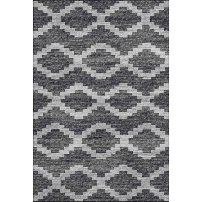 10' X 14' Tribal Washable Area Rug With UV Protection - Gray