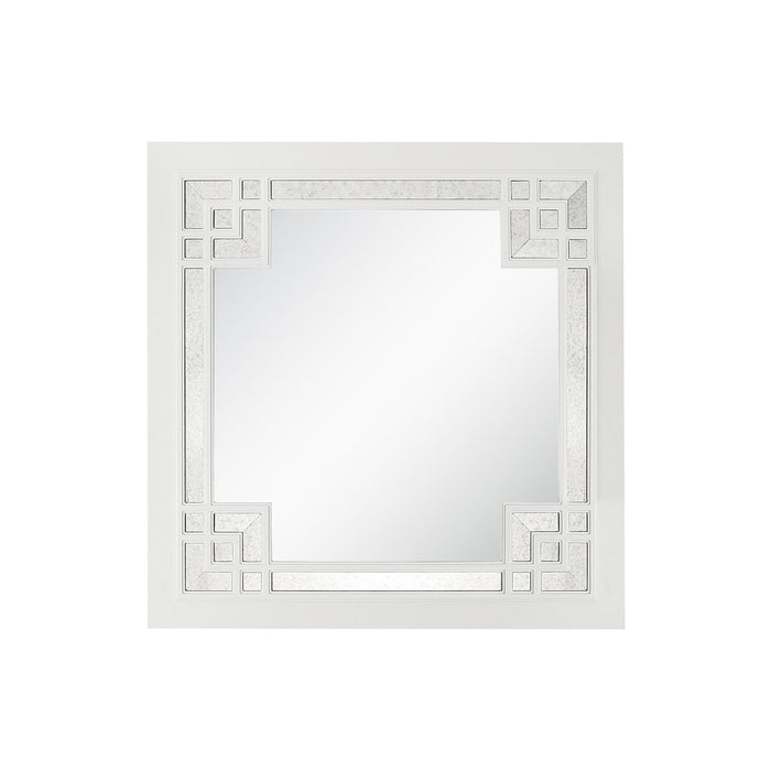 39" Square Accent Mirror - White