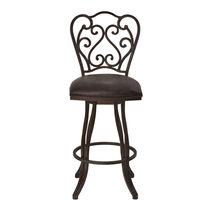 Iron Swivel Counter Height Bar Chair - Espresso