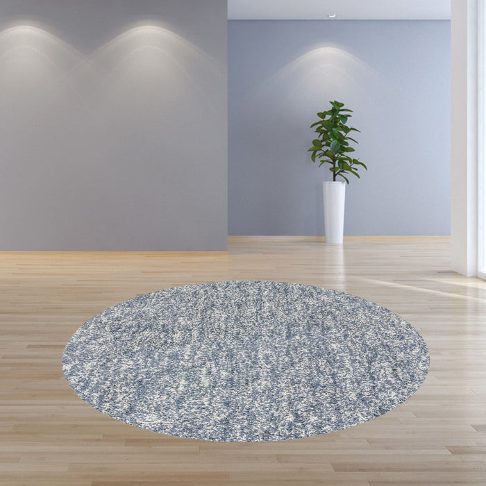 8' Heather Round Indoor Shag Rug - Slate Gray
