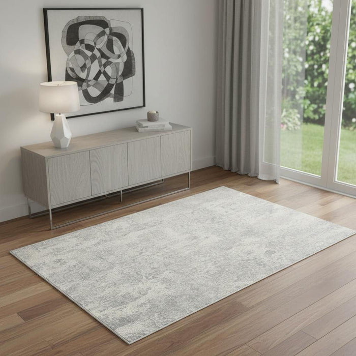 4' X 6' Abstract Area Rug (553114) - Ivory / Light Gray