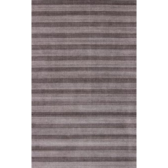 8' x 10' Striped Hand Loomed Area Rug - Rust And White