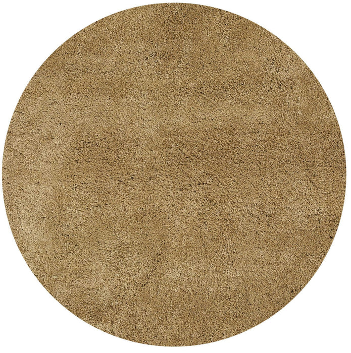 8' Round Polyester Area Rug - Gold