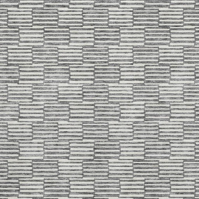 10' X 14' Abstract Geometric Washable Area Rug With UV Protection (672977) - Gray / Ivory