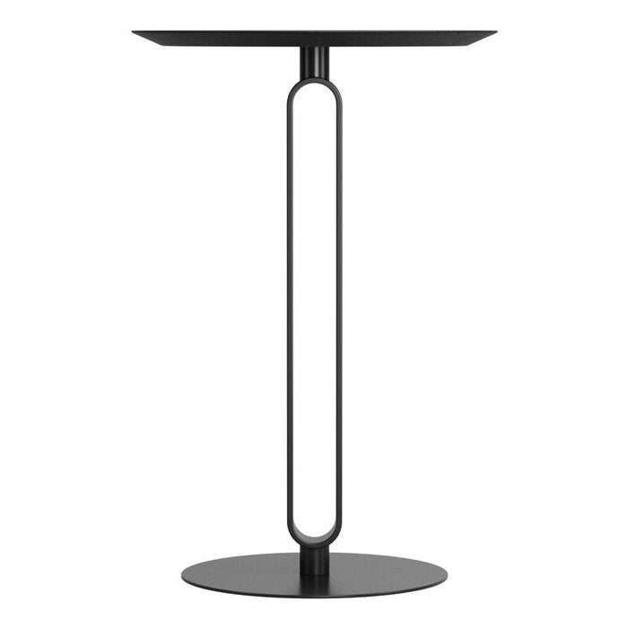 24" Modern Wood Rounded Bar Table - Black