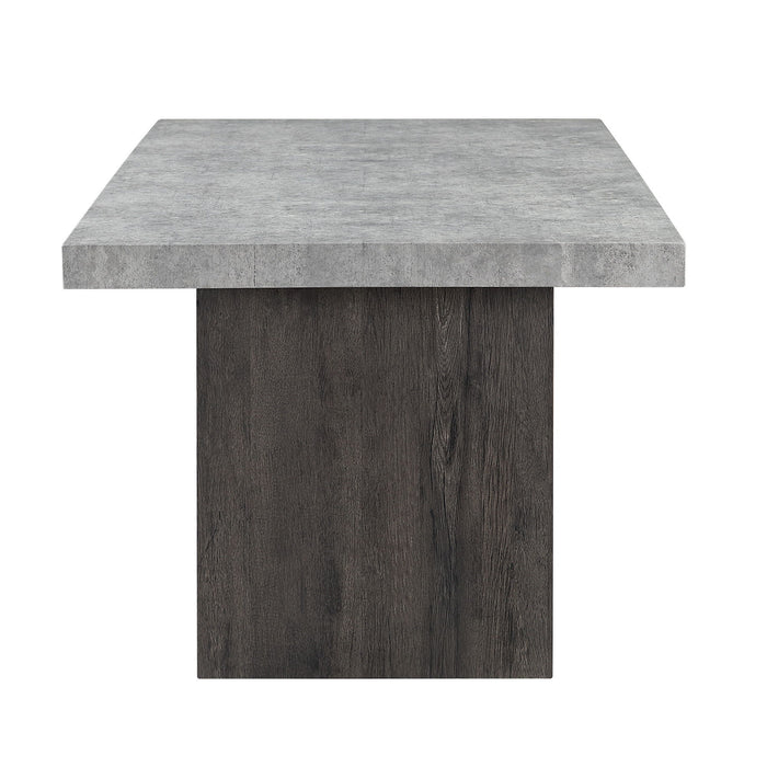 78" Wood Double Pedestal Base Dining Table - Gray