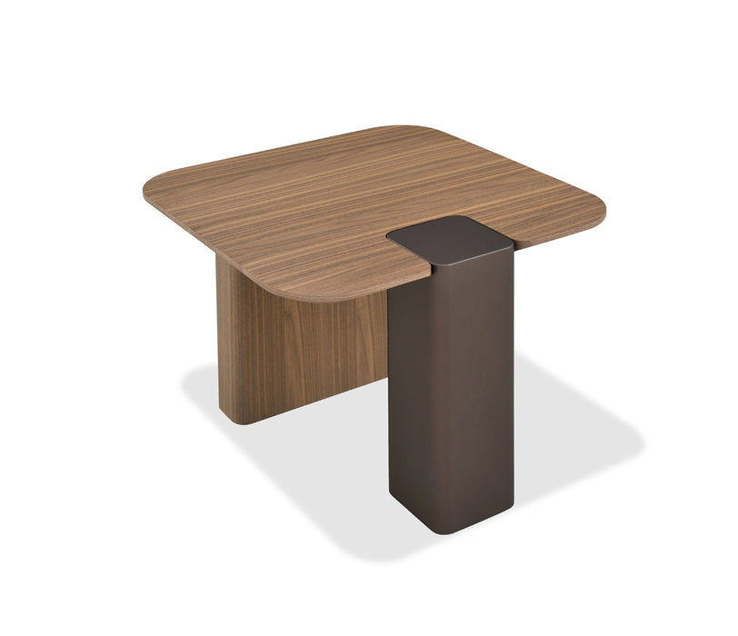 J & M Furniture LP 467B3 End Table in Walnut