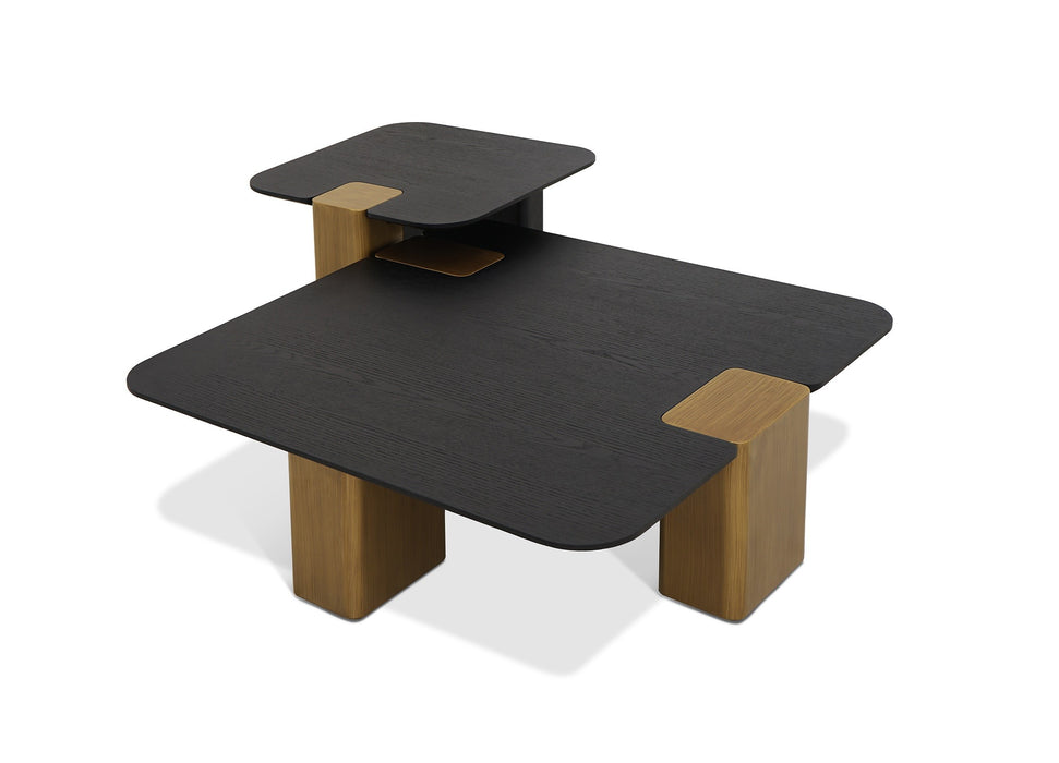 J & M Furniture LP 467E4 Coffee Table in Black Oak