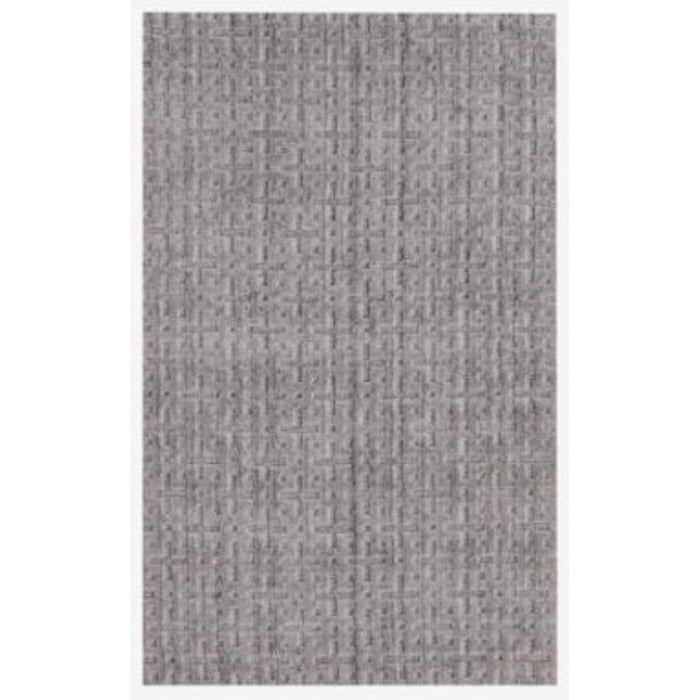 5' x 8' Plaid Cross Hand Loomed Area Rug - Tan And Charcoal
