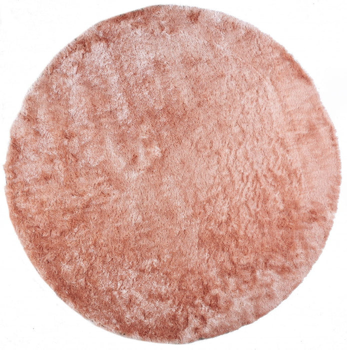 8' Round Shag Tufted Handmade Area Rug - Pink