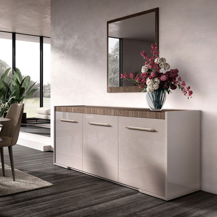 Nora - 3 Door Buffet - Beige / Light Brown