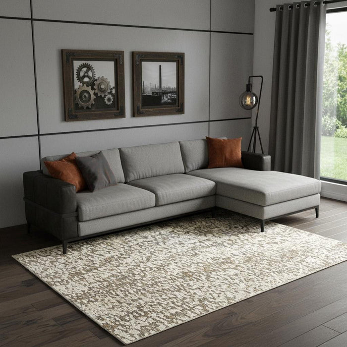 8' X 10' Abstract Hand Woven Area Rug (722126) - Blue / Ivory