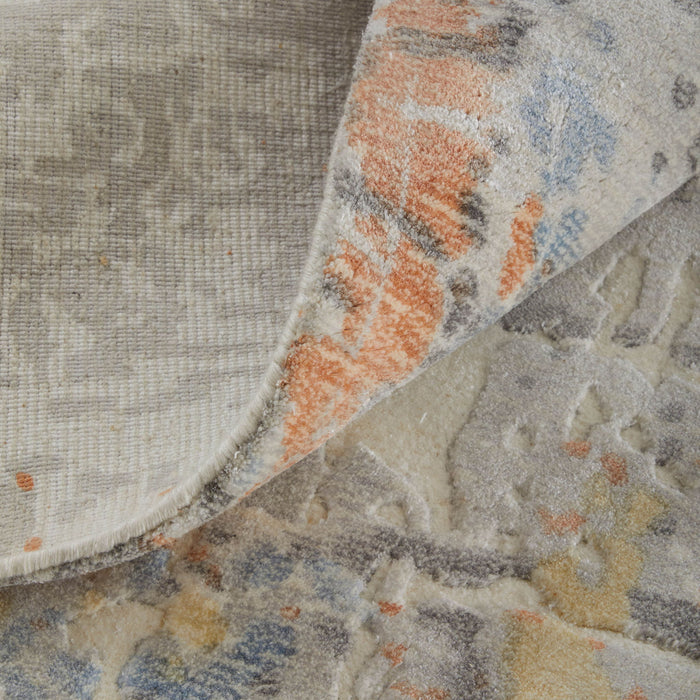10' X 14' Abstract Hand Woven Area Rug (722113) - Blue / Ivory