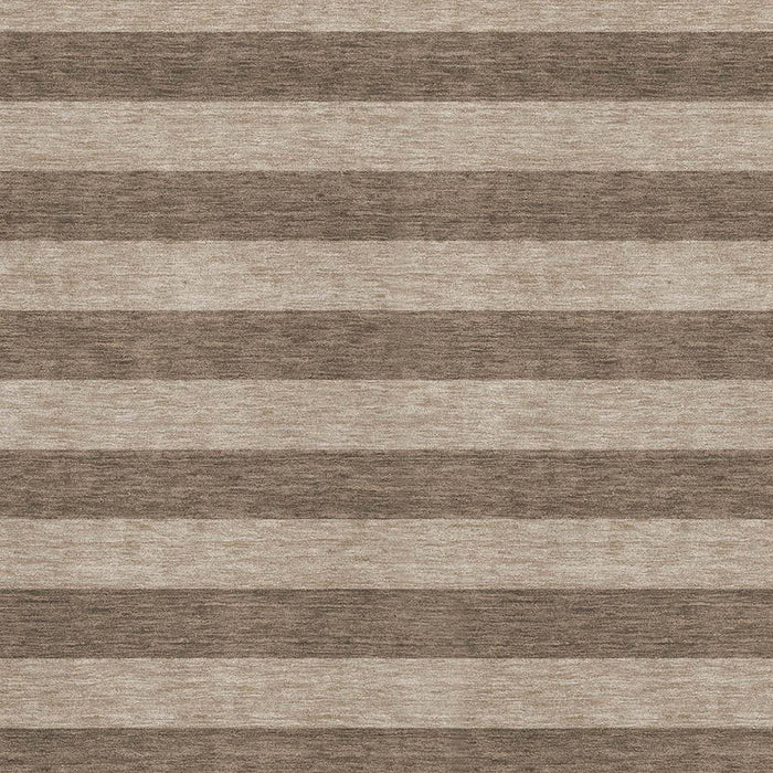 5' X 8' Striped Washable Area Rug With UV Protection (647736) - Coffee / Beige