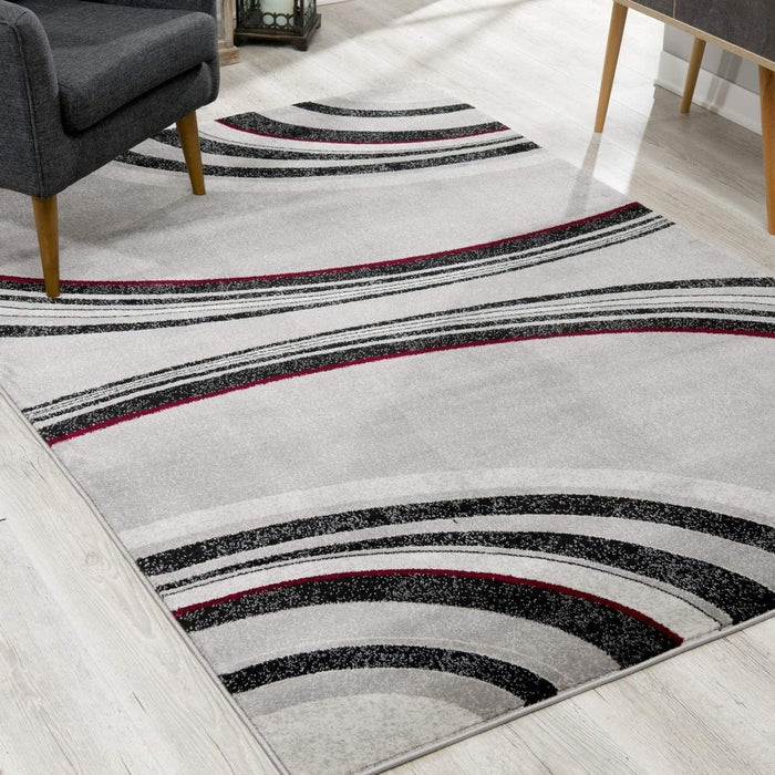 7.8' x 10.8' Abstract Dhurrie Area Rug - Gray