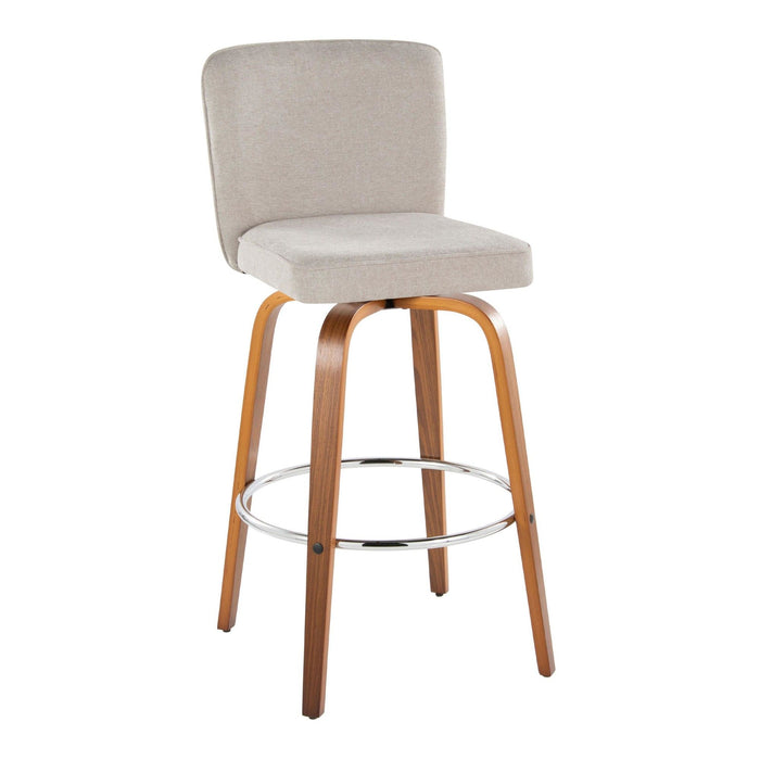 Henry - Fixed-Height XL Barstool (Set of 2) - Walnut Wood