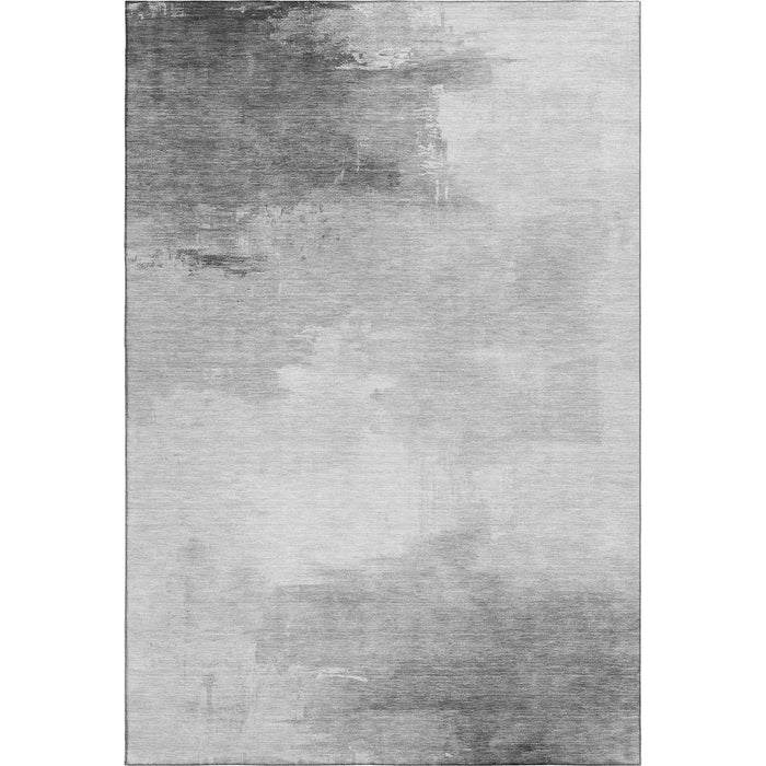 10' X 14' Abstract Washable Area Rug With UV Protection (696692) - Gray / Silver
