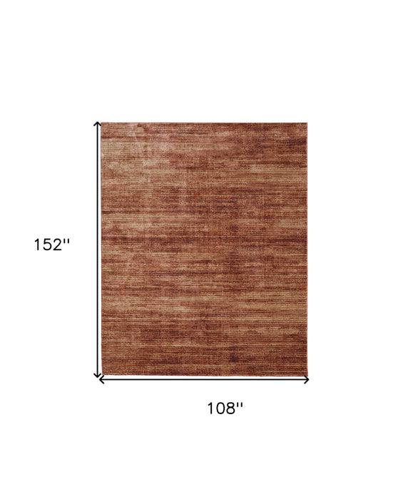9' x 13' Power Loom Area Rug - Tan And Brown