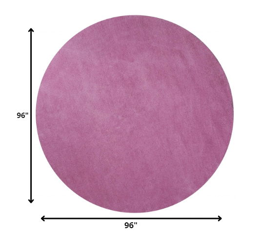 8' Round Indoor Shag Rug - Hot Pink