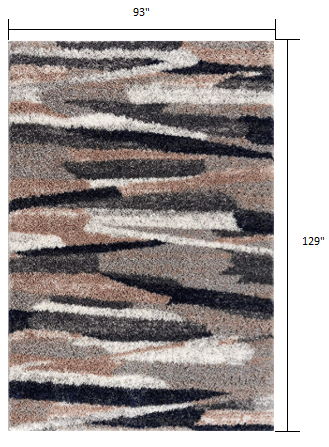 8' x 11' Strokes Area Rug - Gray And Black