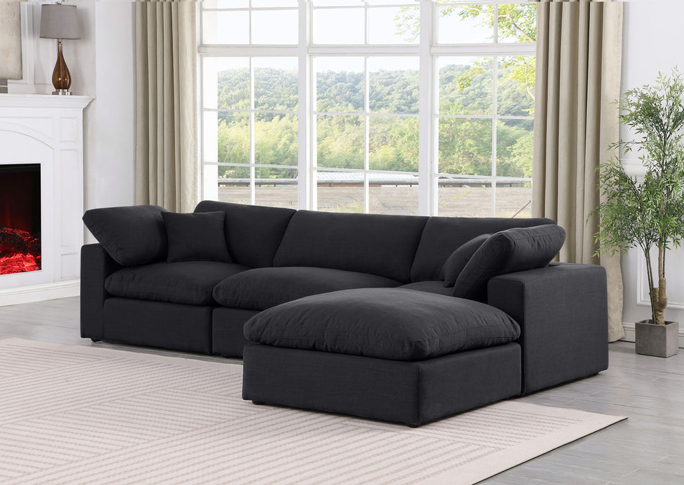 Comfy - 4 Piece Linen Fabric Modular Sectional With Chaise