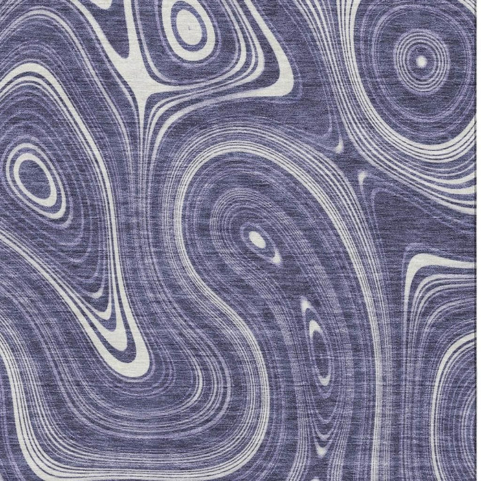 10' X 14' Geometric Washable Area Rug With UV Protection (717735) - Plum / Ivory