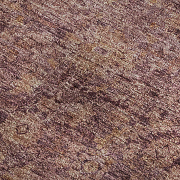 10' X 14' Oriental Washable Area Rug With UV Protection (700949) - Merlot / Pink