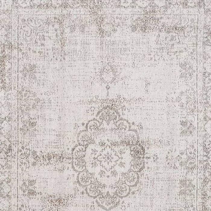 9' X 13' Medallion Washable Area Rug (548387) - Beige / White