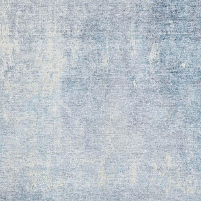 10' X 14' Abstract Washable Area Rug With UV Protection (705809) - Sky Blue / Ivory