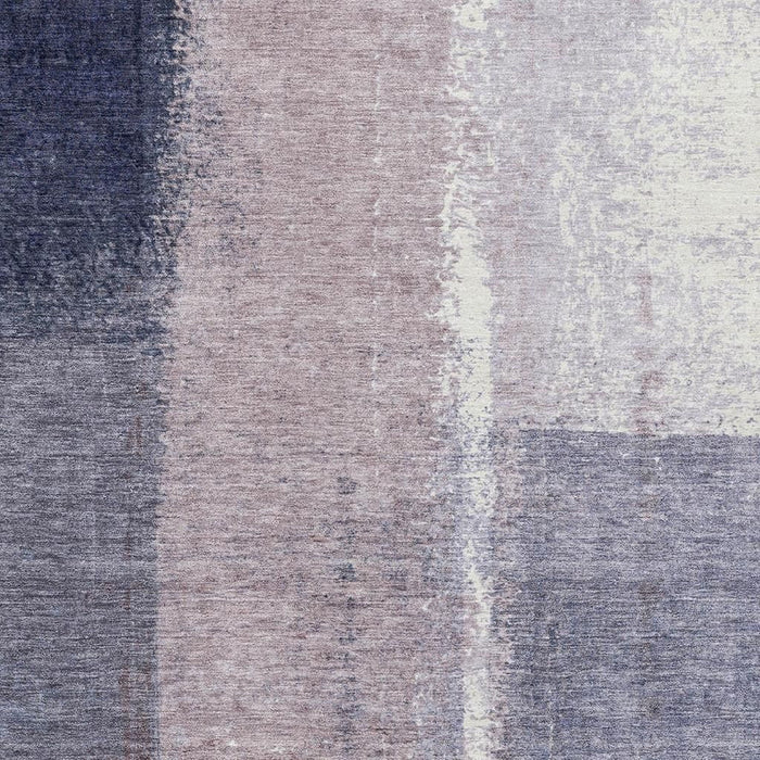 10' X 14' Abstract Washable Area Rug With UV Protection (710634) - Lavender / Gray / Ivory