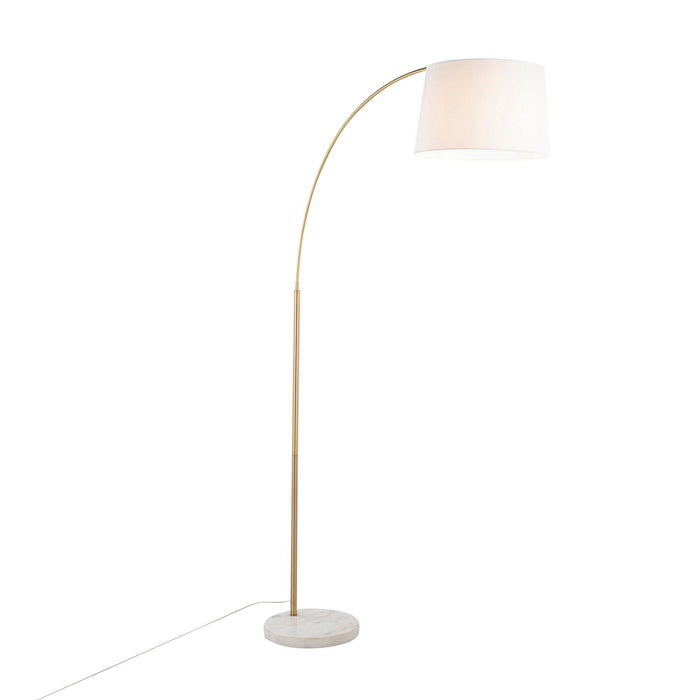 March - Floor Lamp - White Marble