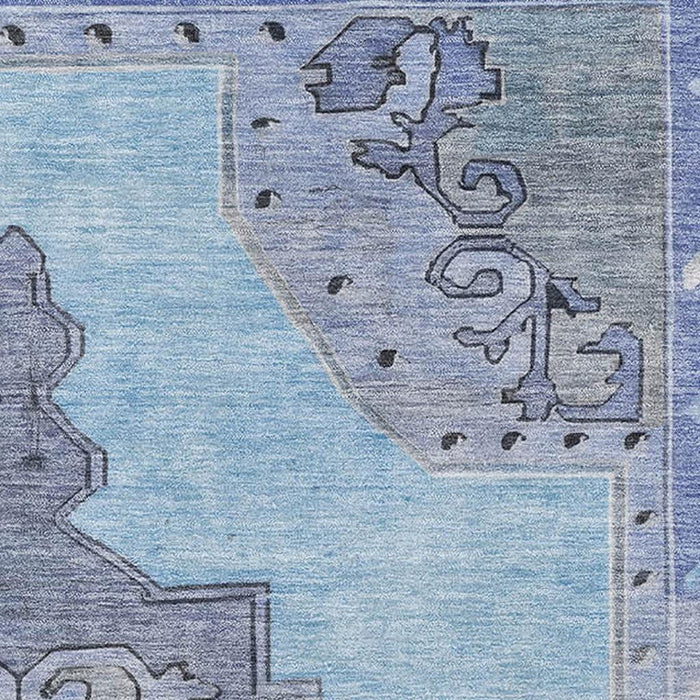 10' X 14' Oriental Washable Area Rug With UV Protection (699454) - Blue / Gray