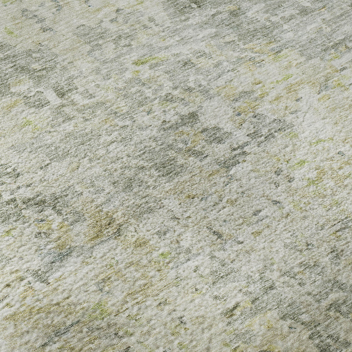 10' X 14' Abstract Washable Area Rug With UV Protection (685391) - Sage / Gold / Beige