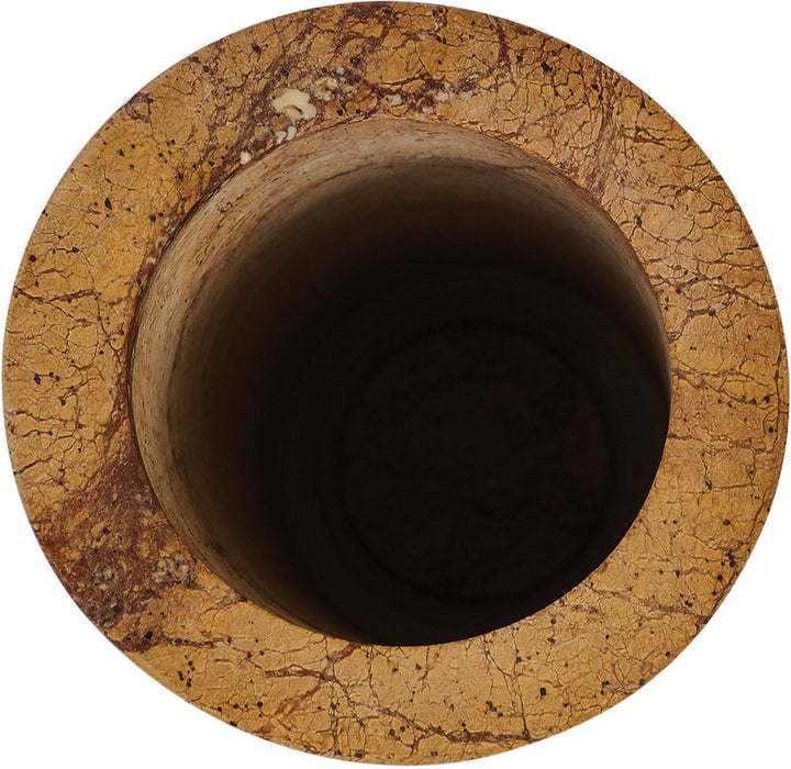 Lochlan genuine marble vase by Meridian Furniture, featuring a sleek, polished design perfect for modern home decor.