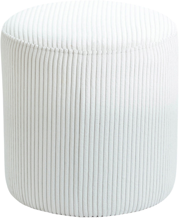 Roy - Round Microsuede Ottoman / Stool